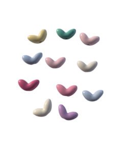 Accesorio – Corazones Pasteles – Metal – 11 pack