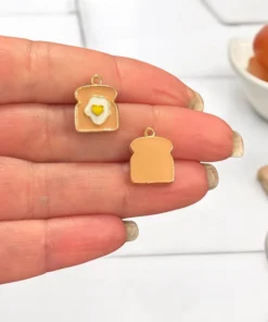 Accesorio – Dijes - Tostada – Metal – 10 pack