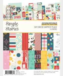 Block de Papeles 6x8 - Say Cheese Happiest Place - Simple Stories