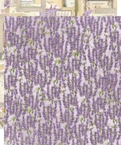 Papel 12x12 - Wild At Heart - Simple Vintage Lavender Fields