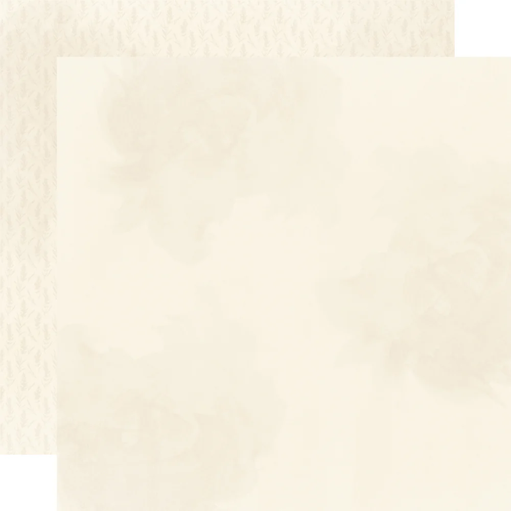 Papel 12x12 - Ivory - Simple Vintage Lavender Fields