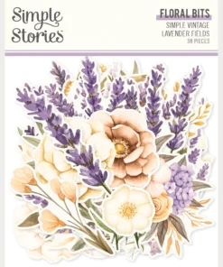 Floral Bits and Pieces - Simple Vintage Lavender Fields