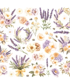Alternative view of Floral Bits and Pieces - Simple Vintage Lavender Fields