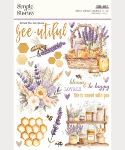 Stickers Transferibles - Rub Ons - Simple Vintage Lavender Fields
