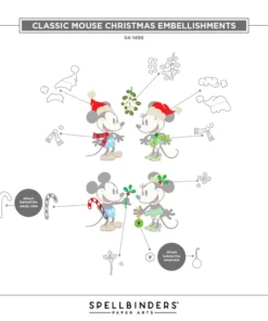 Alternative view of Troquel - Classic Mouse Christmas Embellishments - Spellbinders