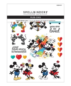 Stickers Transferibles - Rub-Ons- Classic Mouse Love - Spellbinders