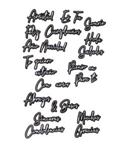 Troqueles - Frases en Español - Cursiva