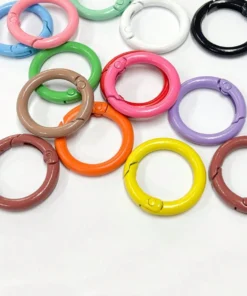 Argollas Metálicas Medianas - Colores Mixtos - 12 pack