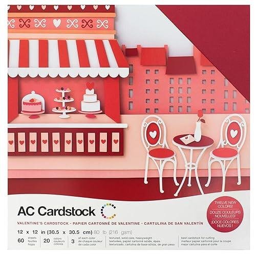 Cartulinas 12x12 - Valentines - American Crafts