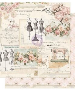 Papel 12x12 - Maniquíes - Buttons & Keepsakes - Frank Garcia - Prima Marketing