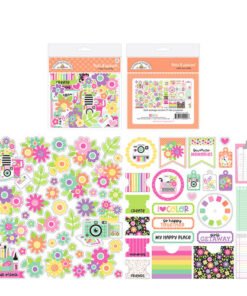 Bits and Pieces - Flores - Color Me Crafty - Doodlebug