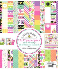 Kit de Papeles 12x12 - Color Me Crafty - Doodlebug