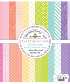 Kit de Papeles 12x12 - Petite Prints - Color Me Crafty - Doodlebug