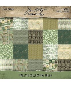 Colección de Papeles 12x12 - Green - Tim Holtz Color Palette