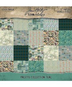 Colección de Papeles 12x12 - Teal - Tim Holtz Color Palette