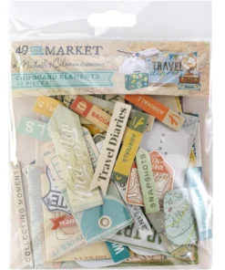 Efímeros de Chipboard - Travel Diaries - 49 and Market