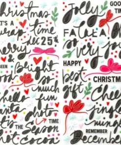 Puffy Stickers - Mistletoe and Memories