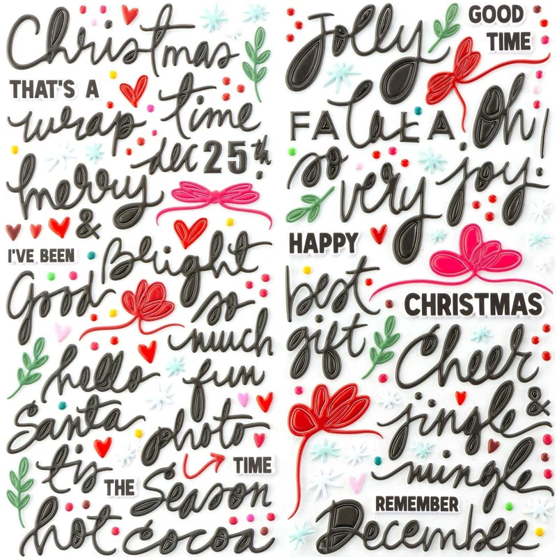 Puffy Stickers - Mistletoe and Memories