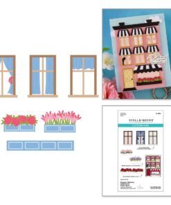 Alternative view of Set de 2 Troqueles Accesorios - Ventanas, Tolditos y Maceteros City Holiday - Spellbinders