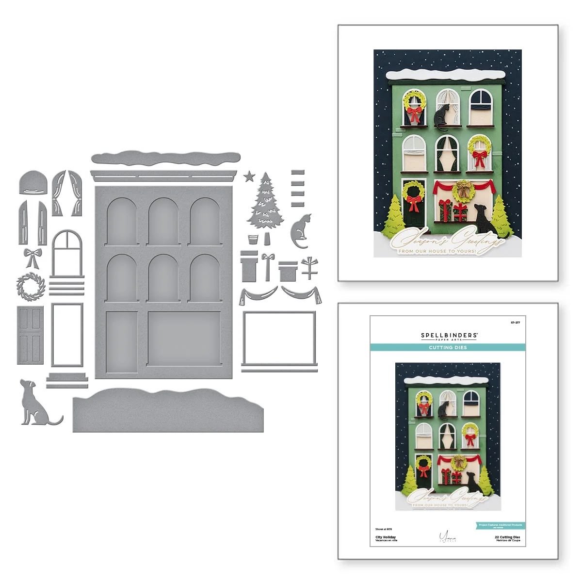 Set de Troqueles - City Holiday - Navidad - Spellbinders