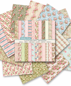 Kit de Papeles 12x12 - Shabby Pink - Vintage Flowers