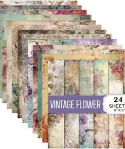 Kit de Papeles 12x12 - Vintage Flower - 24 hojas