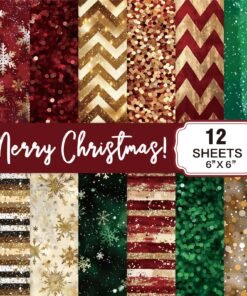 Kit de Papeles 6x6 - Merry Christmas! - Festivo - 12 hojas