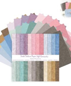 Kit de Papeles 12x12 - Soft Romantic - Texturas Suede - 24 hojas