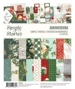 Block de Papeles 6x8 - Simple Vintage Evergreen Memories