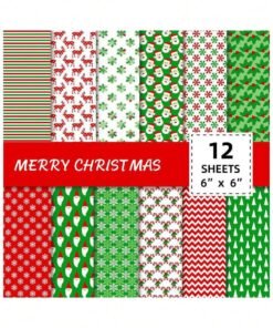 Kit de Papeles 6x6x - Merry Christmas! - Estampado de Papel de Regalo