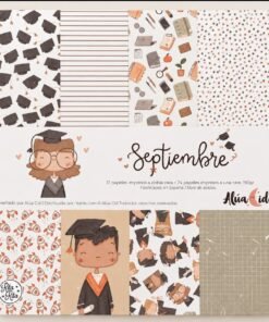 Block de Papeles 12x12 de Graduación - Septiembre - Alúa Cid