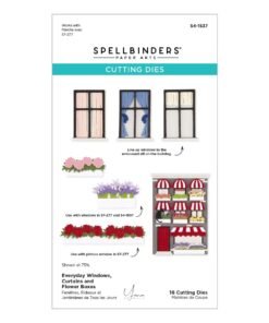 Set de 2 Troqueles Accesorios - Ventanas, Tolditos y Maceteros City Holiday - Spellbinders - Imagen 6